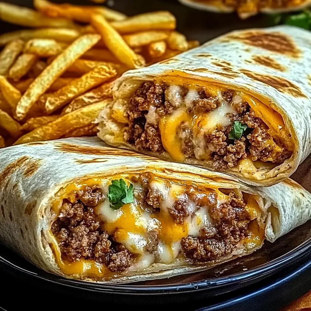 Cheesy Beef Burritos with Fries: A Flavorful Twist!