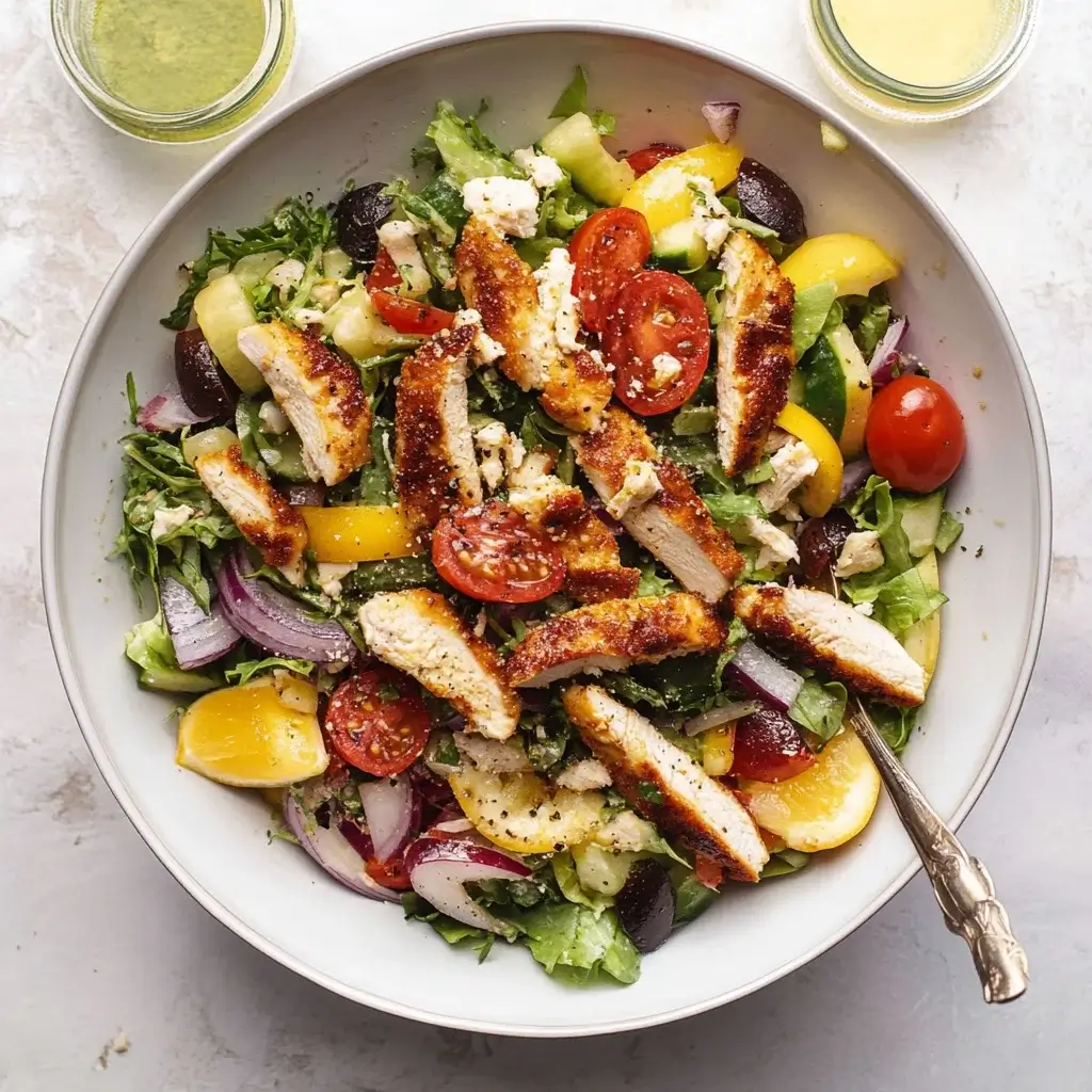 Crispy Mediterranean Chicken Salad: A Flavorful Delight!