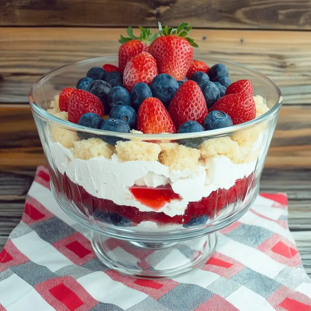 Red, White, and Blue Cheesecake Trifle: A Festive Treat!