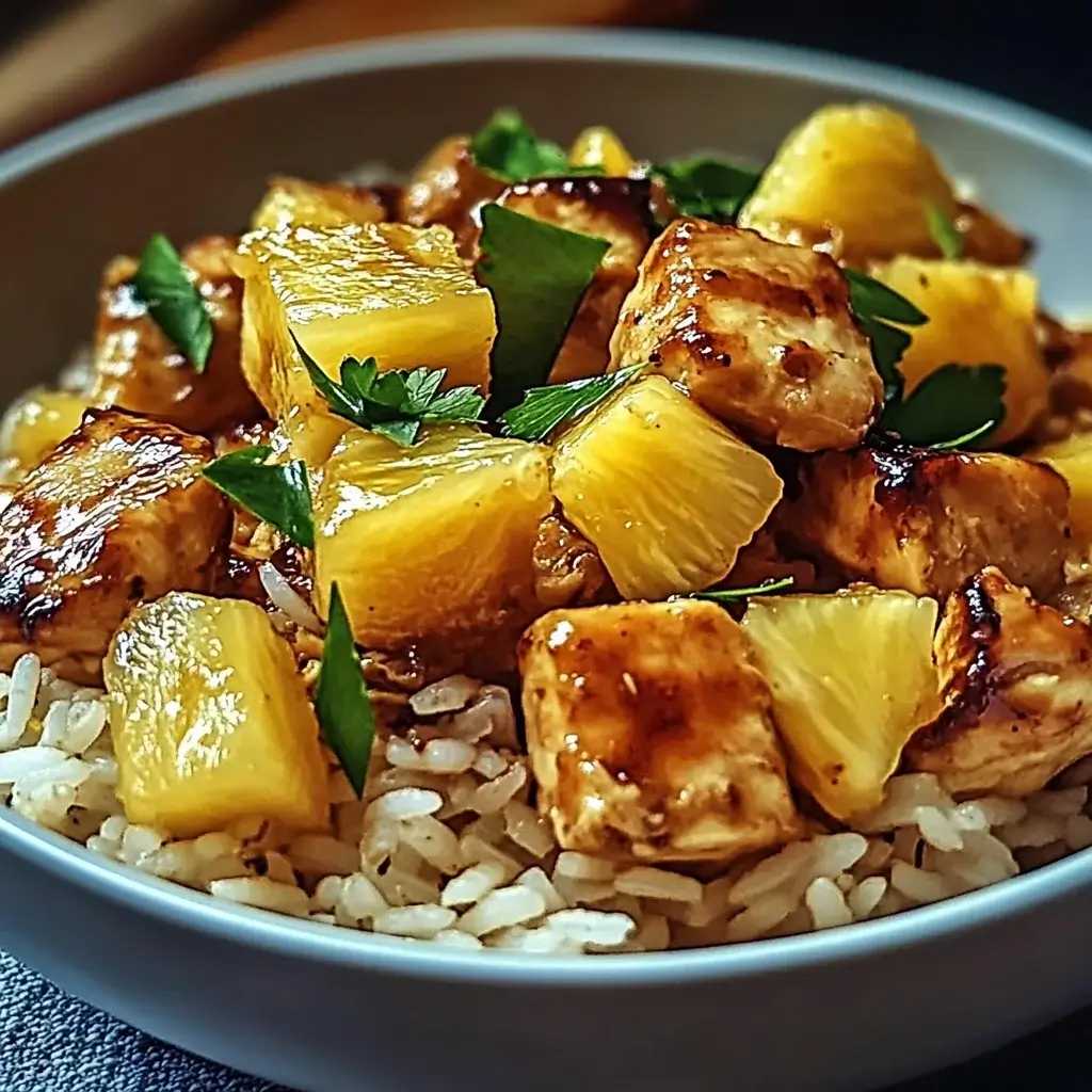 Tropical Pineapple Chicken Rice Delight: A Tasty Treat!