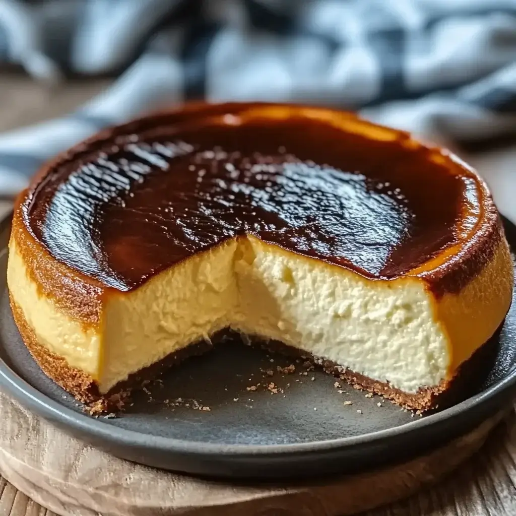 Basque Burnt Cheesecake recipe that impresses easily!