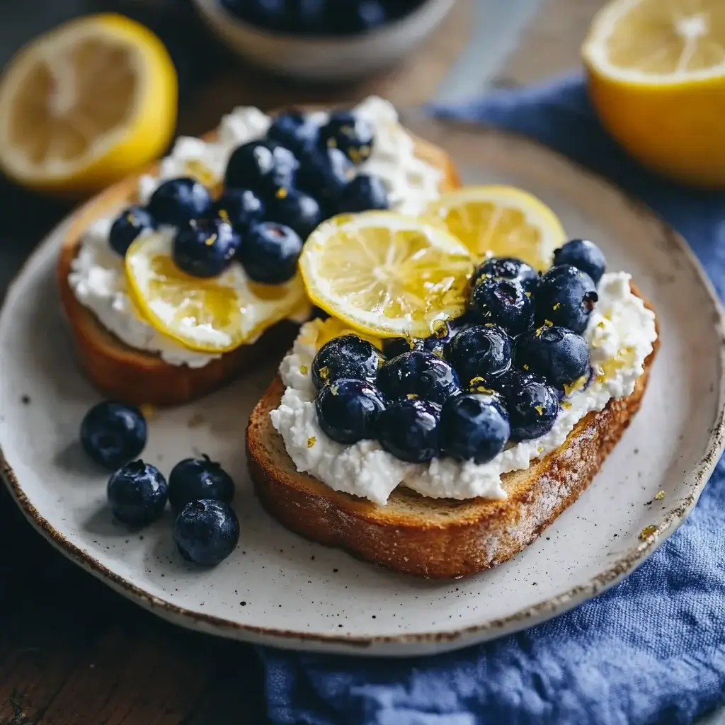 Lemon Blueberry Ricotta Toast with Honey: A Delightful Recipe!