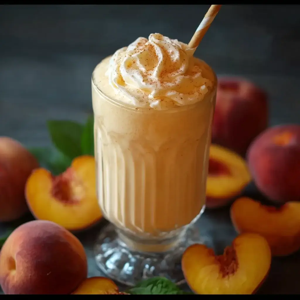 Peach Milkshake Delight: A Refreshing Summer Treat!
