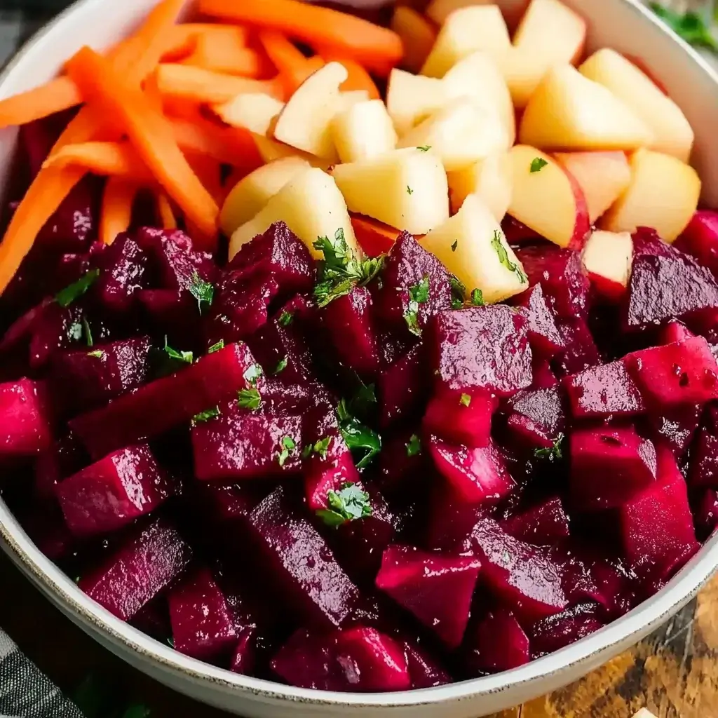 Raw Beet Salad with Apples and Carrots: A Refreshing Delight!
