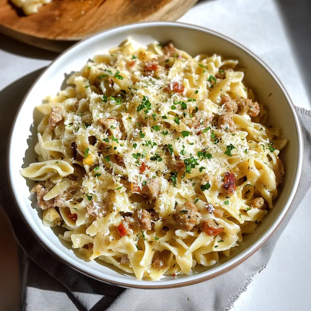 Roasted Garlic Sausage Pasta: A Creamy Delight Awaits!