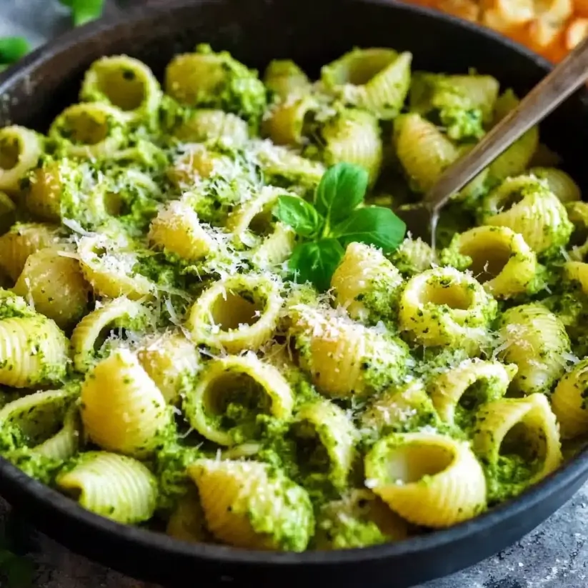 Creamy Pesto Pasta Shells are a must-try delight!