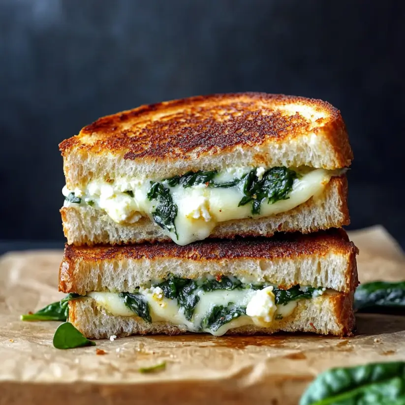Feta Spinach Grilled Cheese Sandwich: Easy Delight Awaits!