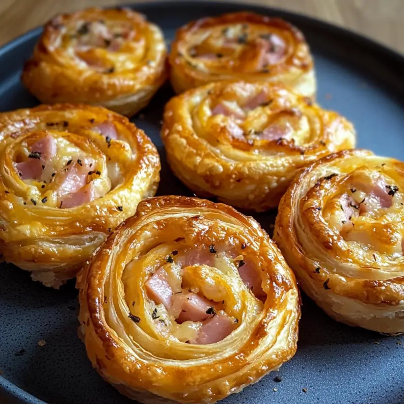 Ham and Cheese Puff Pastry Pinwheels for Perfect Snacking