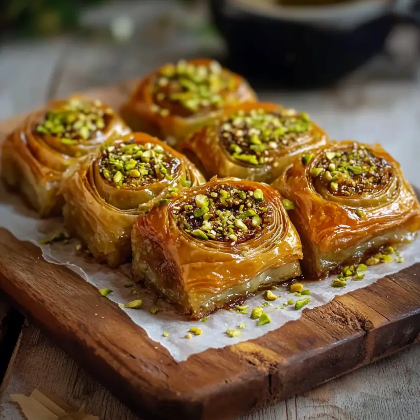 Pistachio Honey Baklava Rolls are a must-try delight!