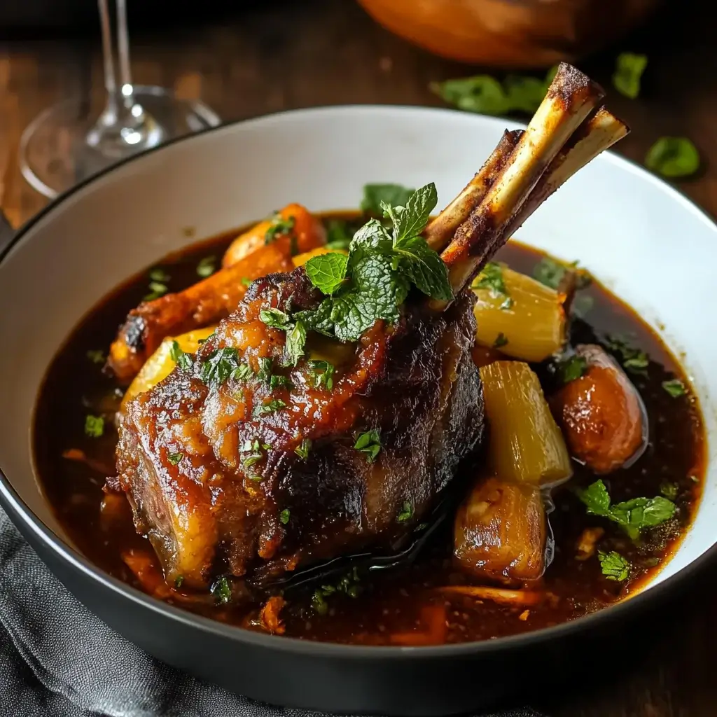 Savory Red Wine Mint Lamb Shanks: A Flavorful Delight!