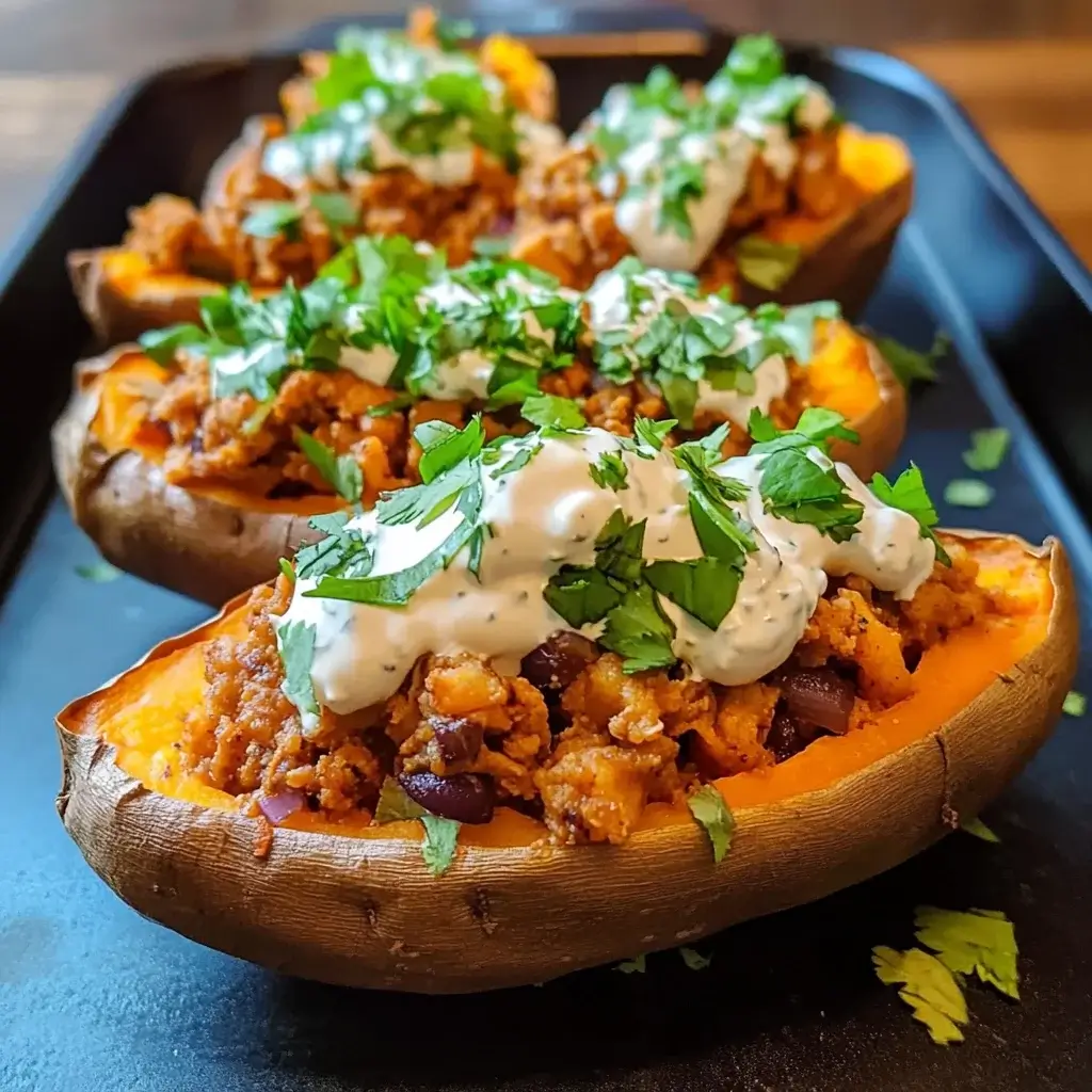 Turkey Taco Stuffed Sweet Potatoes are a must-try!