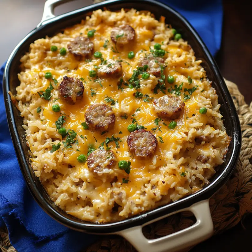 Cheesy Sausage and Rice Casserole That Everyone Will Love!