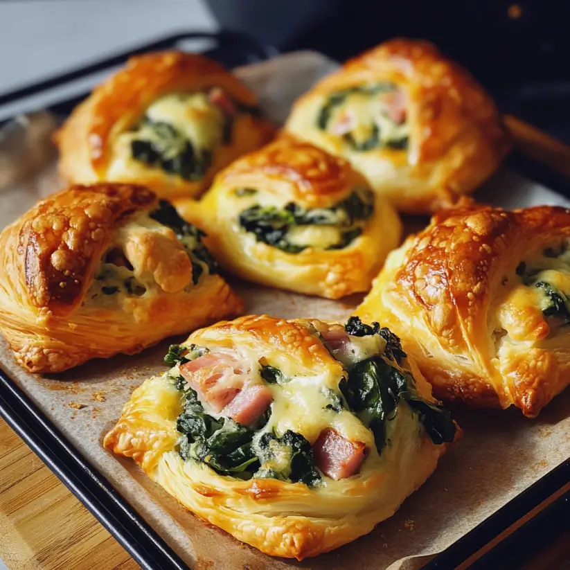 Ham and Cheese Spinach Puffs: Easy Recipe to Delight!