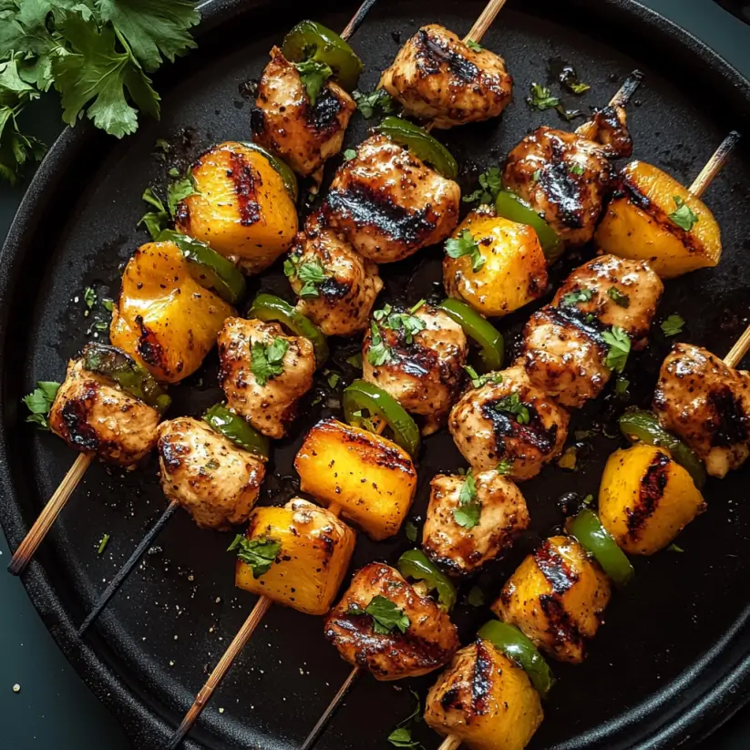 Jalapeño Peach Chicken Skewers: Tasty Grilling Made Easy!