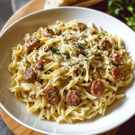 Roasted Garlic Sausage and White Wine Pasta Recipe Revealed!