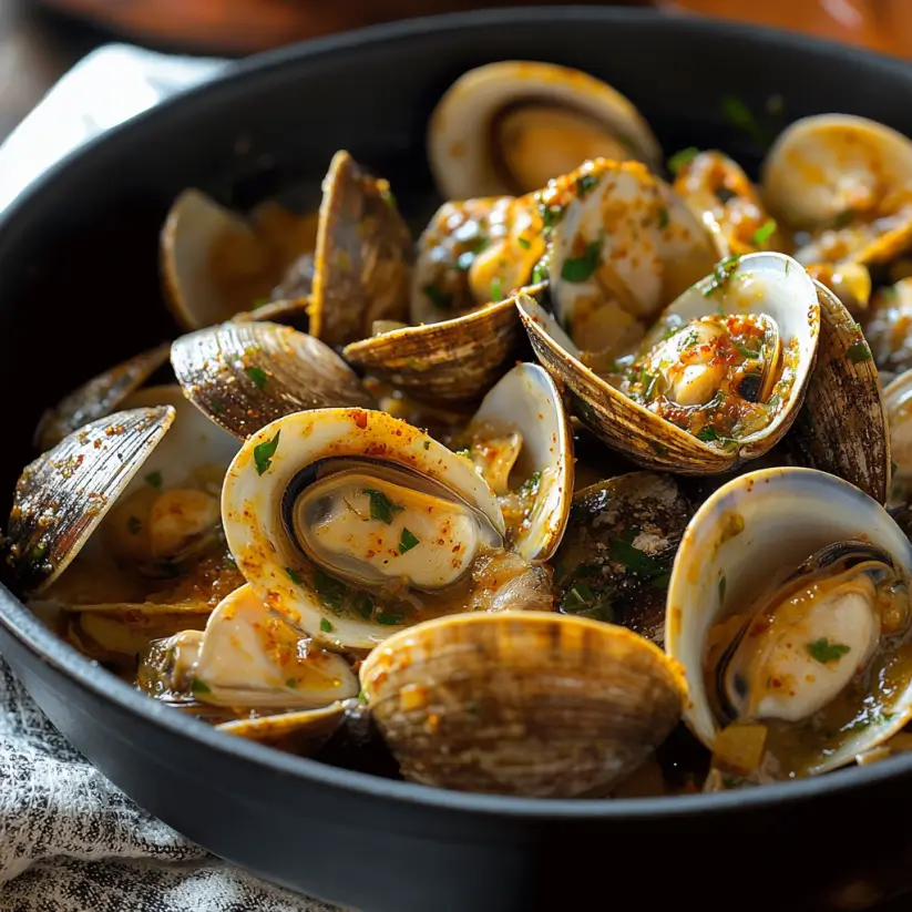 Spicy Garlic Butter Clams: A Delightful Seafood Dish