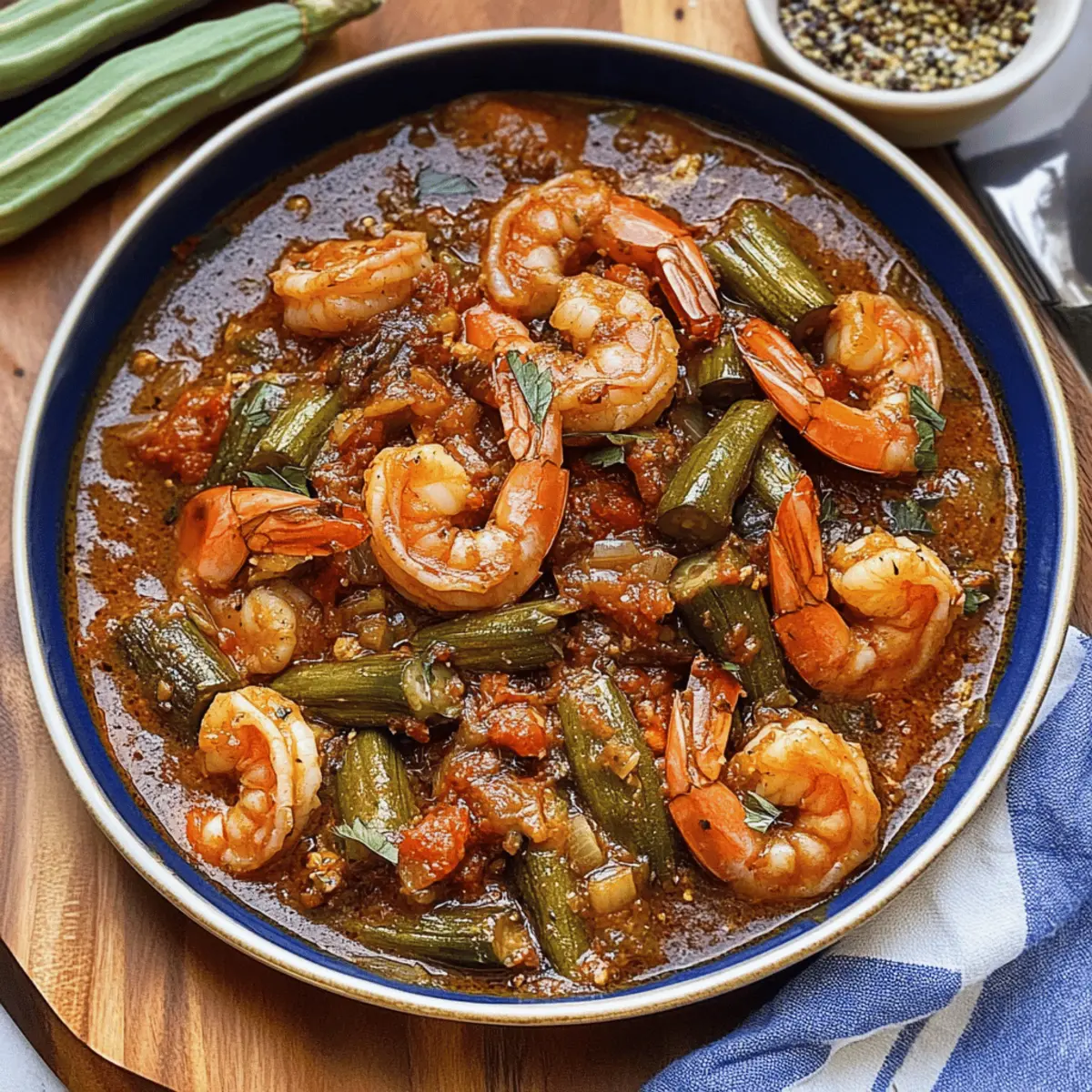 Savory Smothered Okra with Shrimp: A Southern Comfort Classic