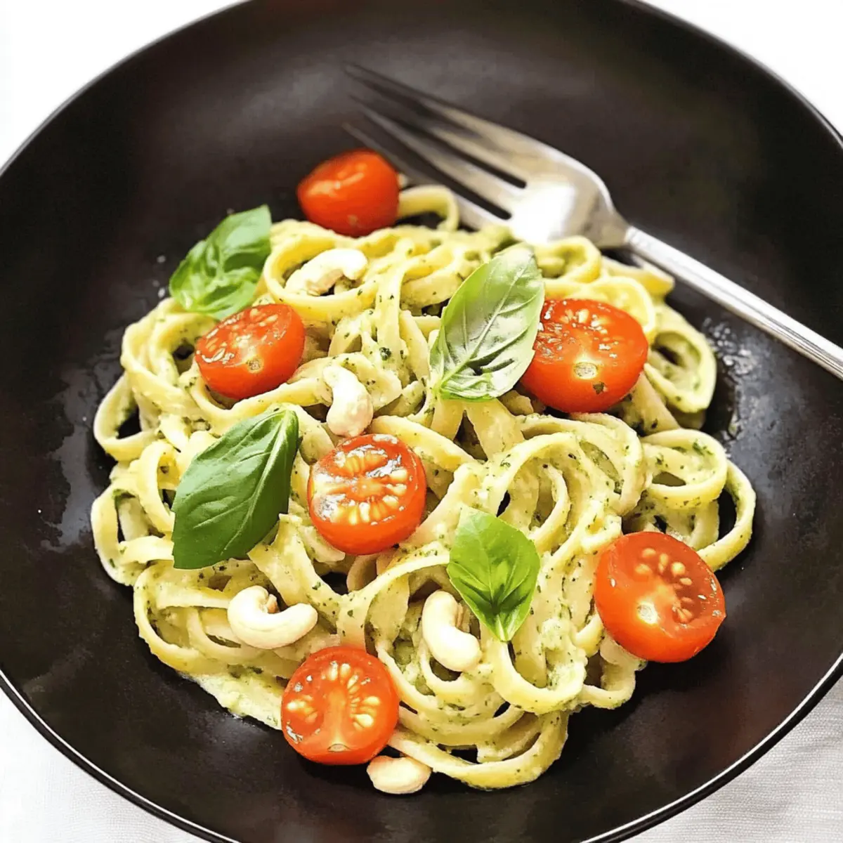 Creamy Basil Cashew Pasta