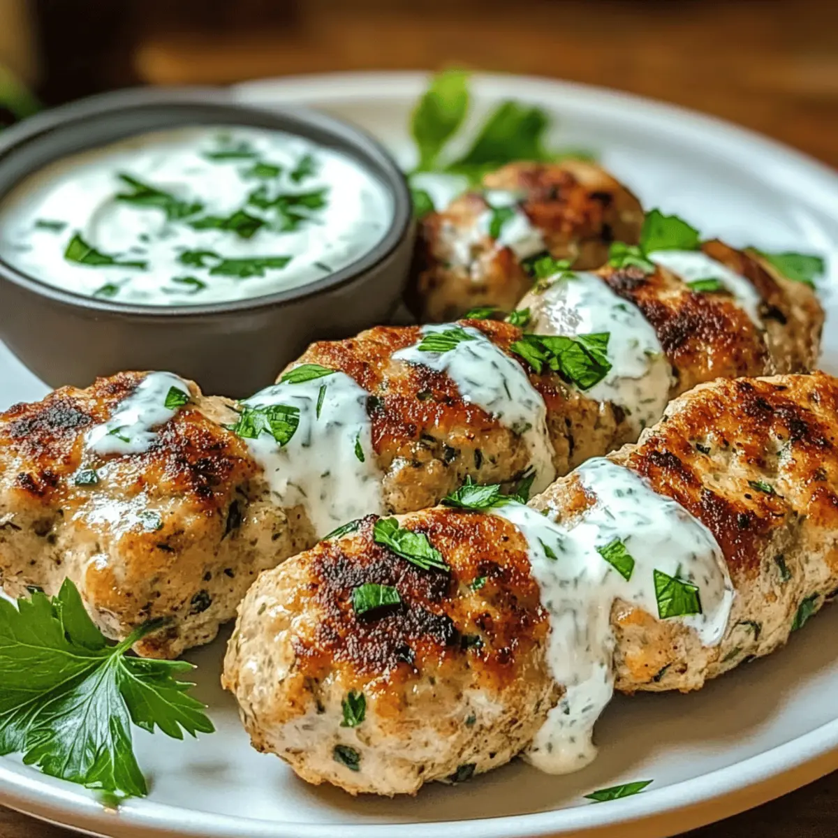 Savor Chicken Kofta with Garlic Yogurt Sauce Tonight
