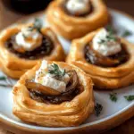 Savory Goat Cheese and Fig Puff Pastry Tarts
