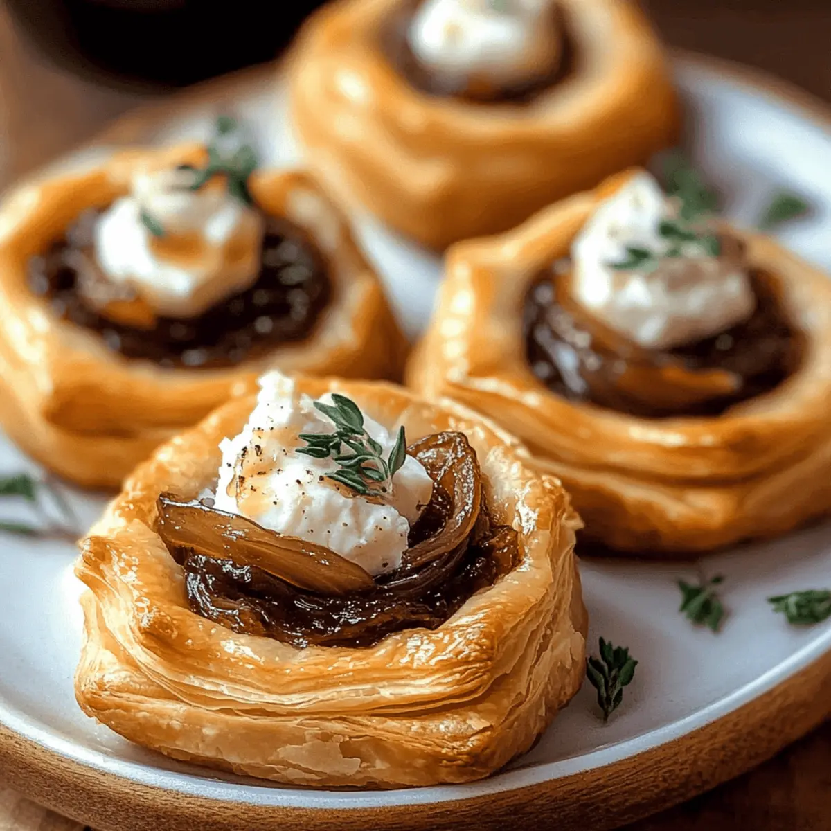 Savory Goat Cheese and Fig Puff Pastry Tarts