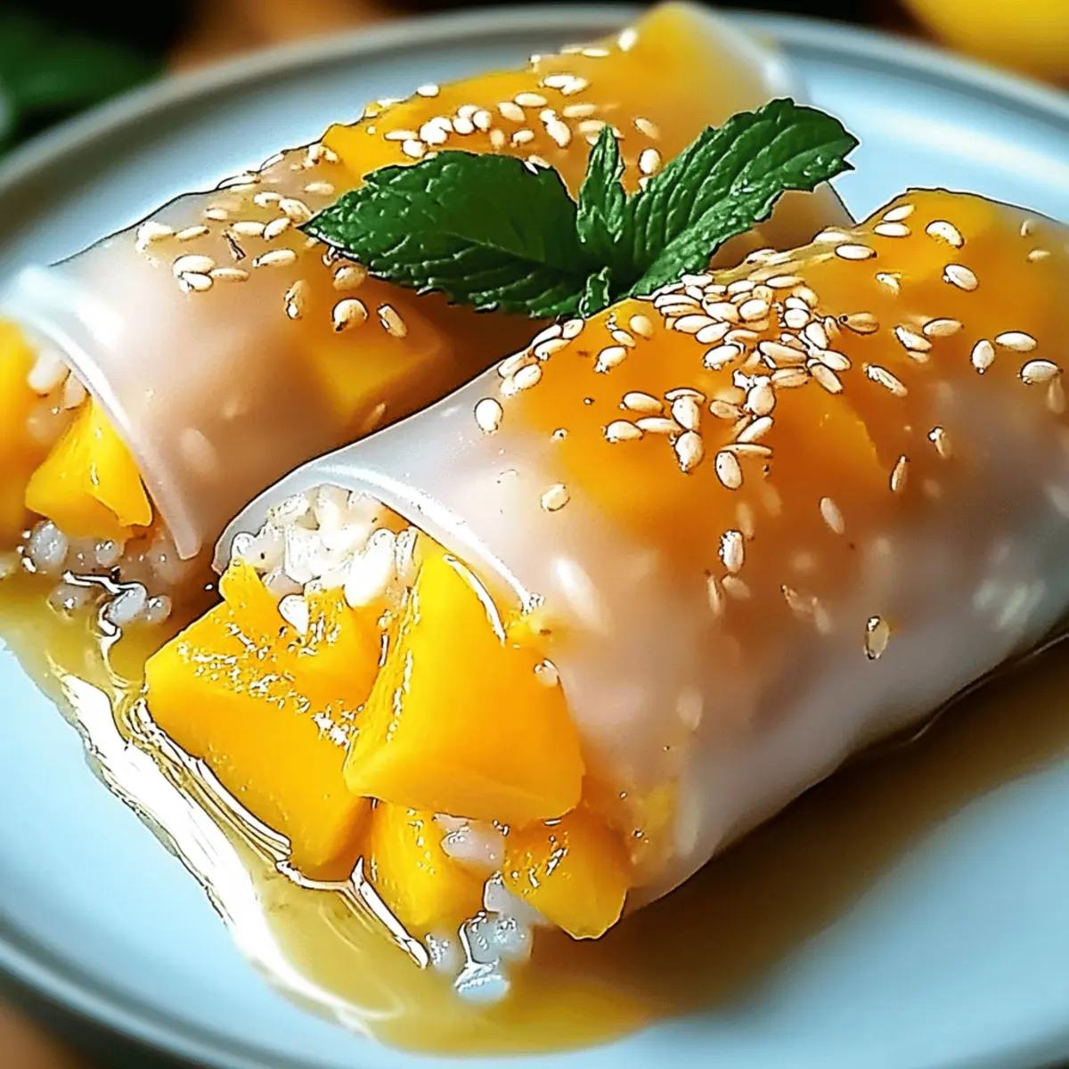 Sweet Mango Sticky Rice Rolls: A Refreshing Vegan Delight