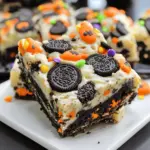 Halloween Oreo Cake Bars
