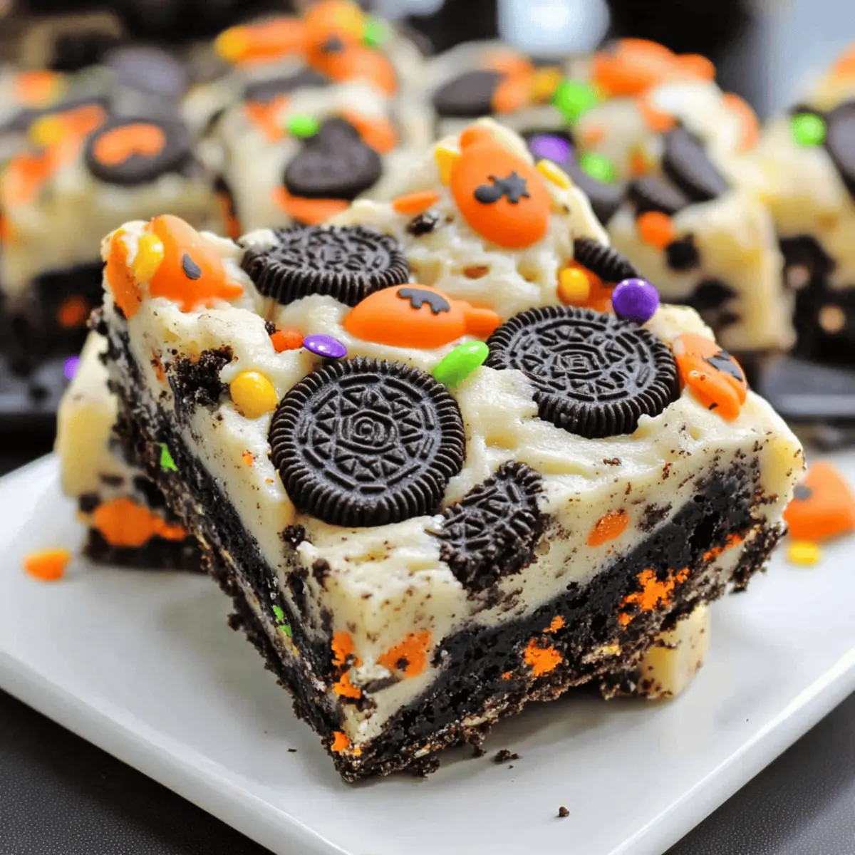 Halloween Oreo Cake Bars that Melt in Your Mouth