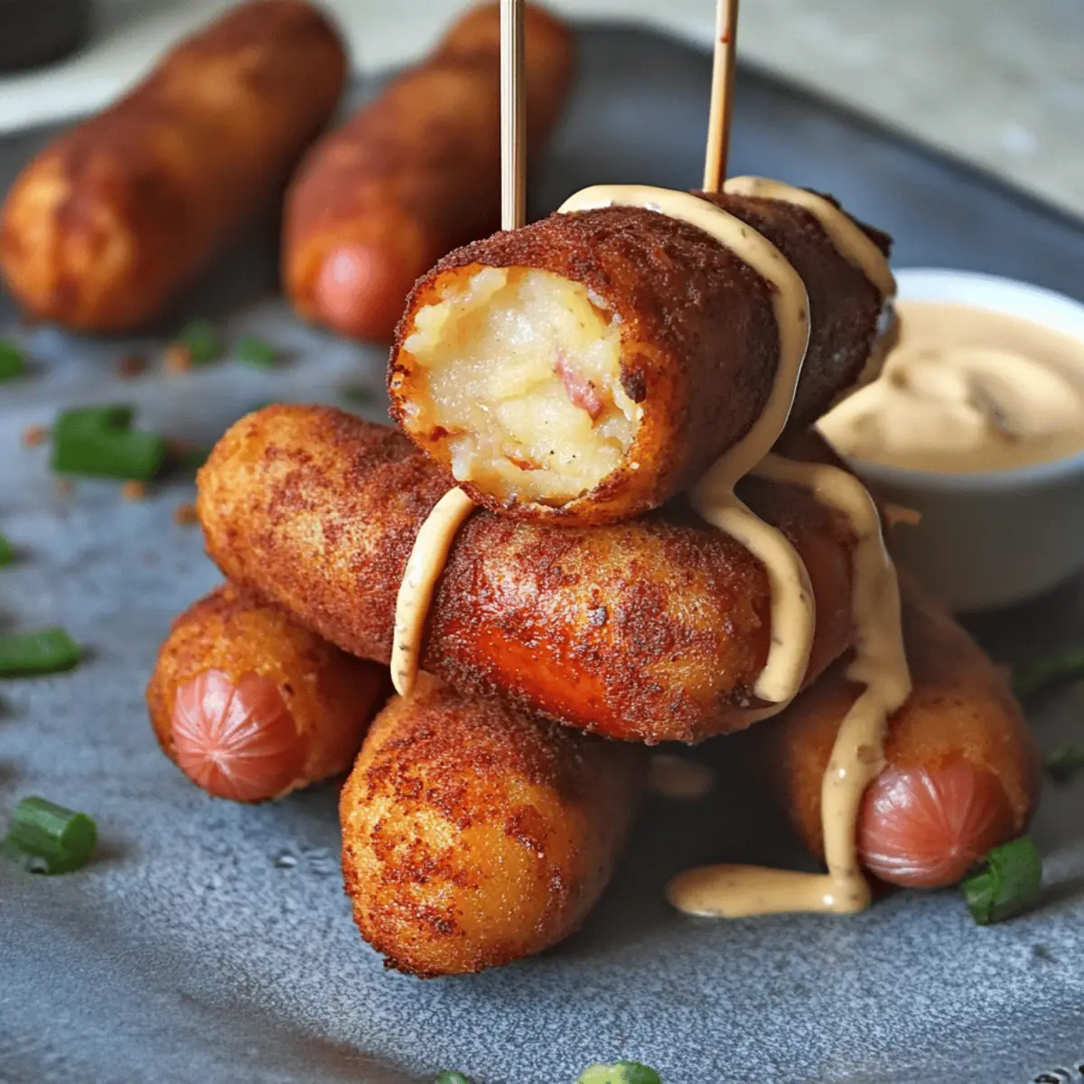 Delicious Potato Dogs: Crispy, Creamy Fun for Everyone