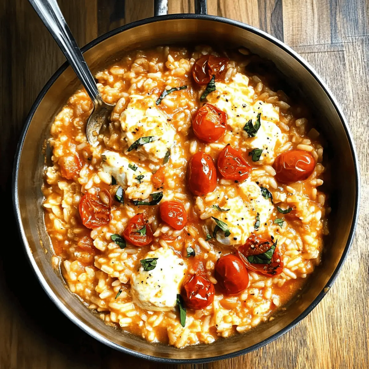 Creamy Tomato Mozzarella Risotto for a Cozy Dinner Night