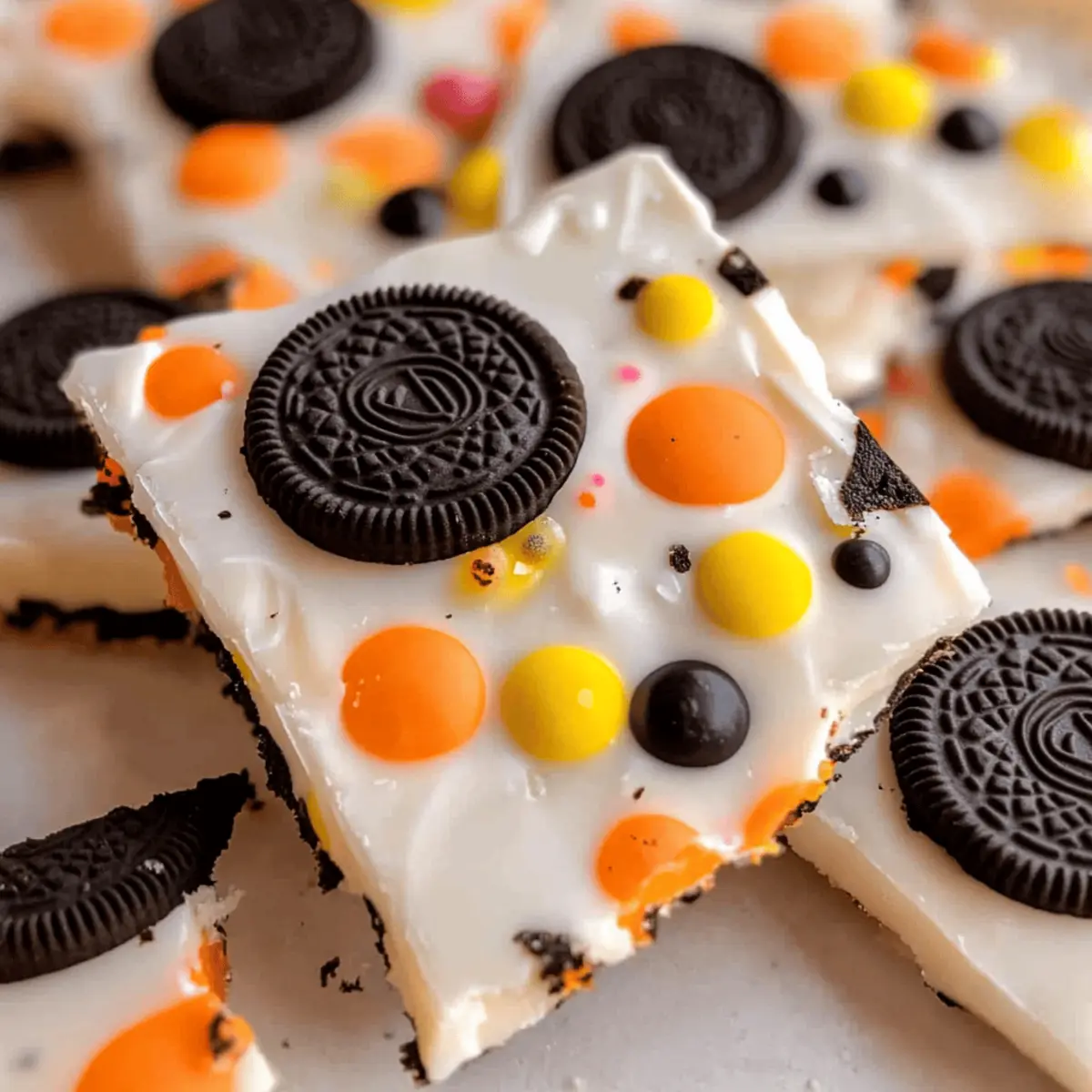 Sweet & Spooky White Chocolate Halloween Oreo Bark Recipe