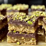 Brown Butter Dubai Pistachio Chocolate Chip Cookie Bars