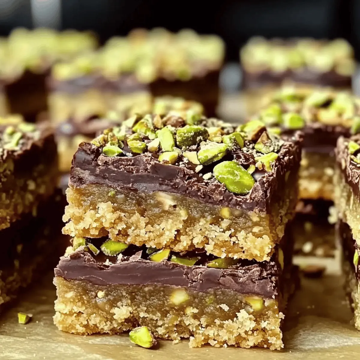 Brown Butter Dubai Pistachio Chocolate Chip Cookie Bars Delight