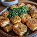 Crispy Garlic Herb Tofu Nuggets