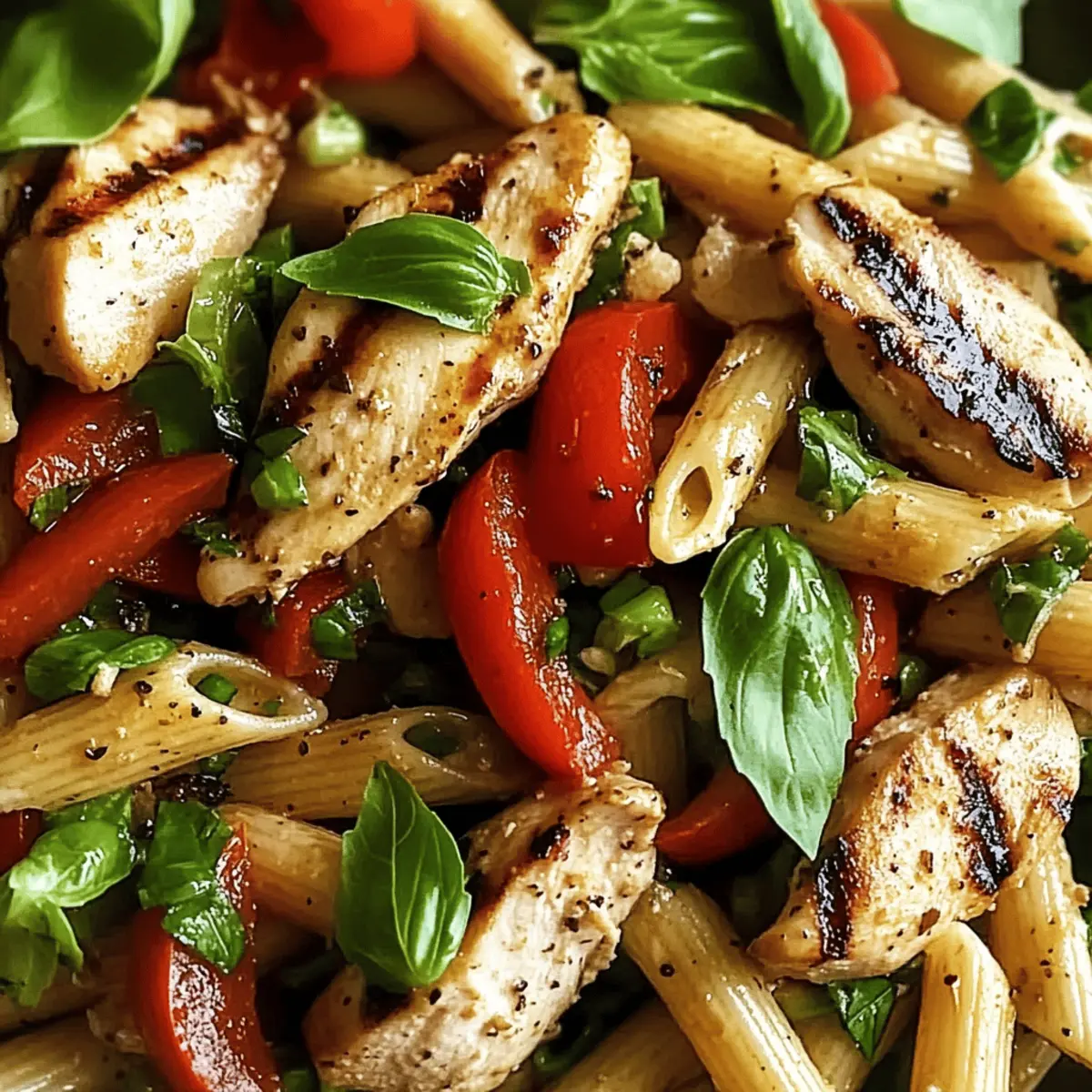 Grilled Chicken Pasta Salad with Balsamic Vinaigrette Bliss