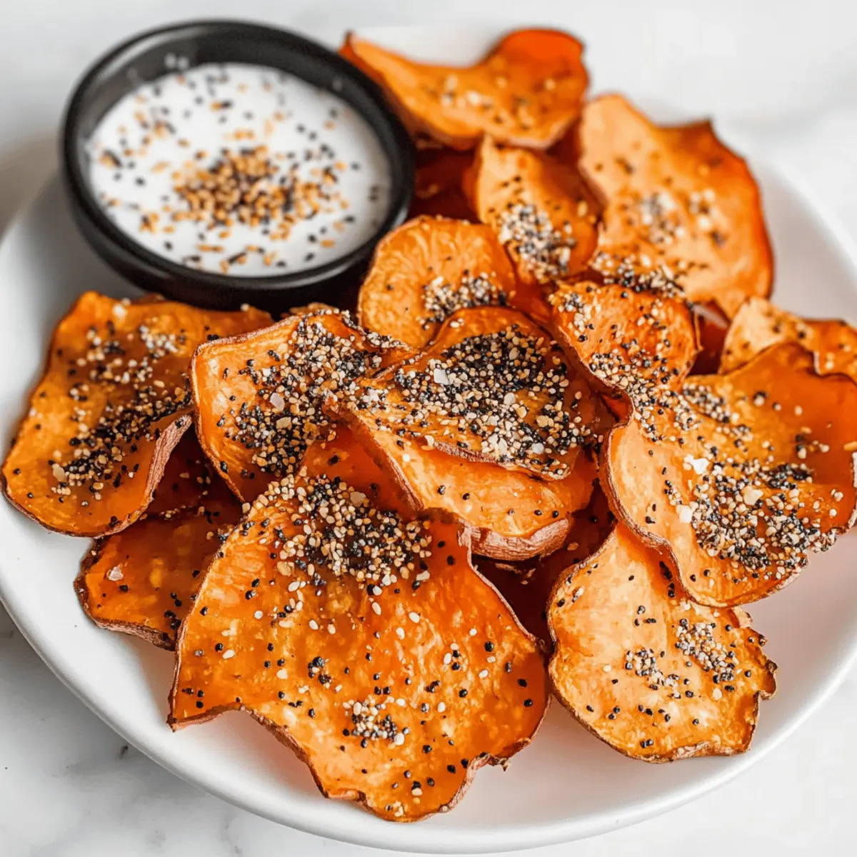 Crunchy Sweet Potato Everything Bagel Chips You’ll Love