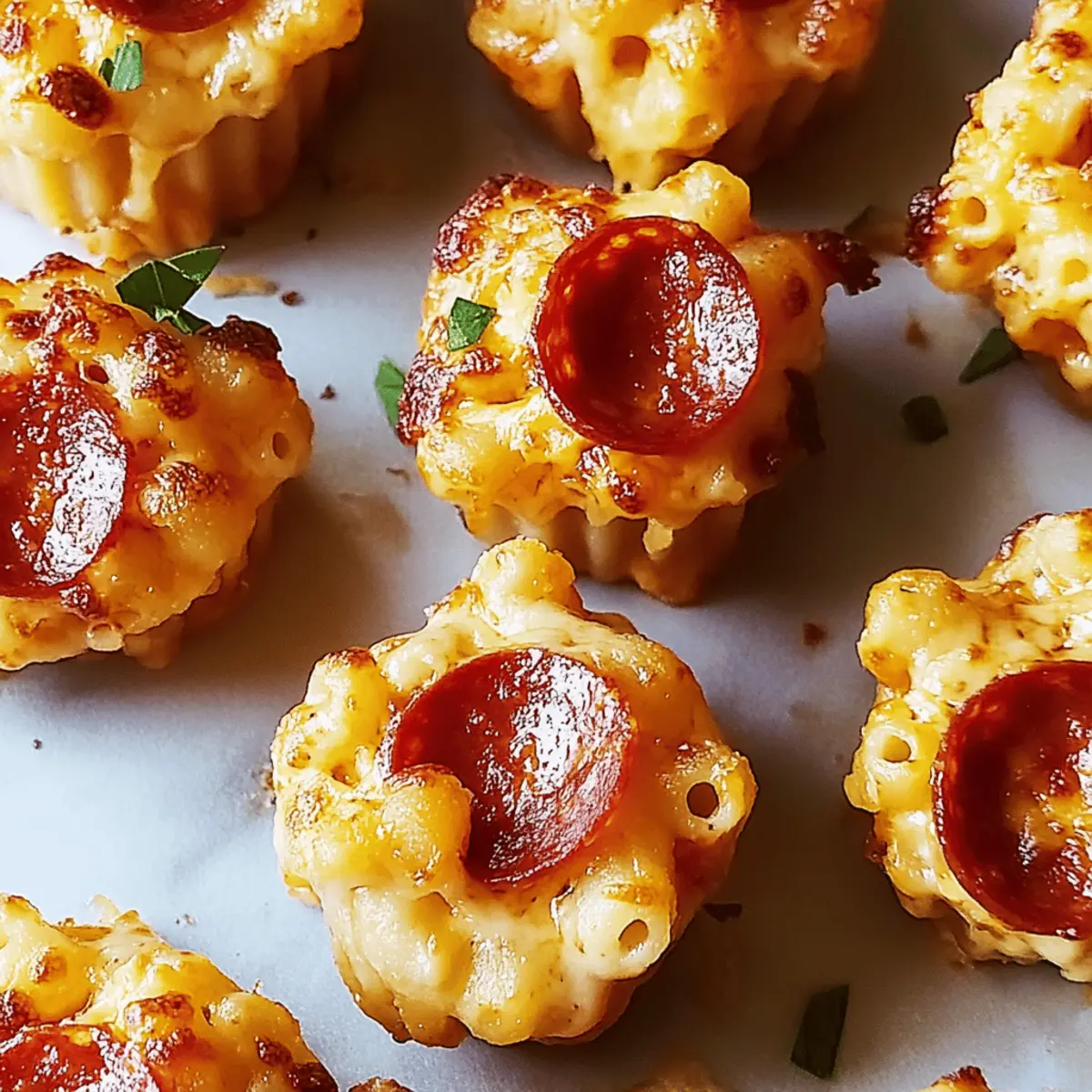 Cheesy Mac & Cheese Pizza Bites