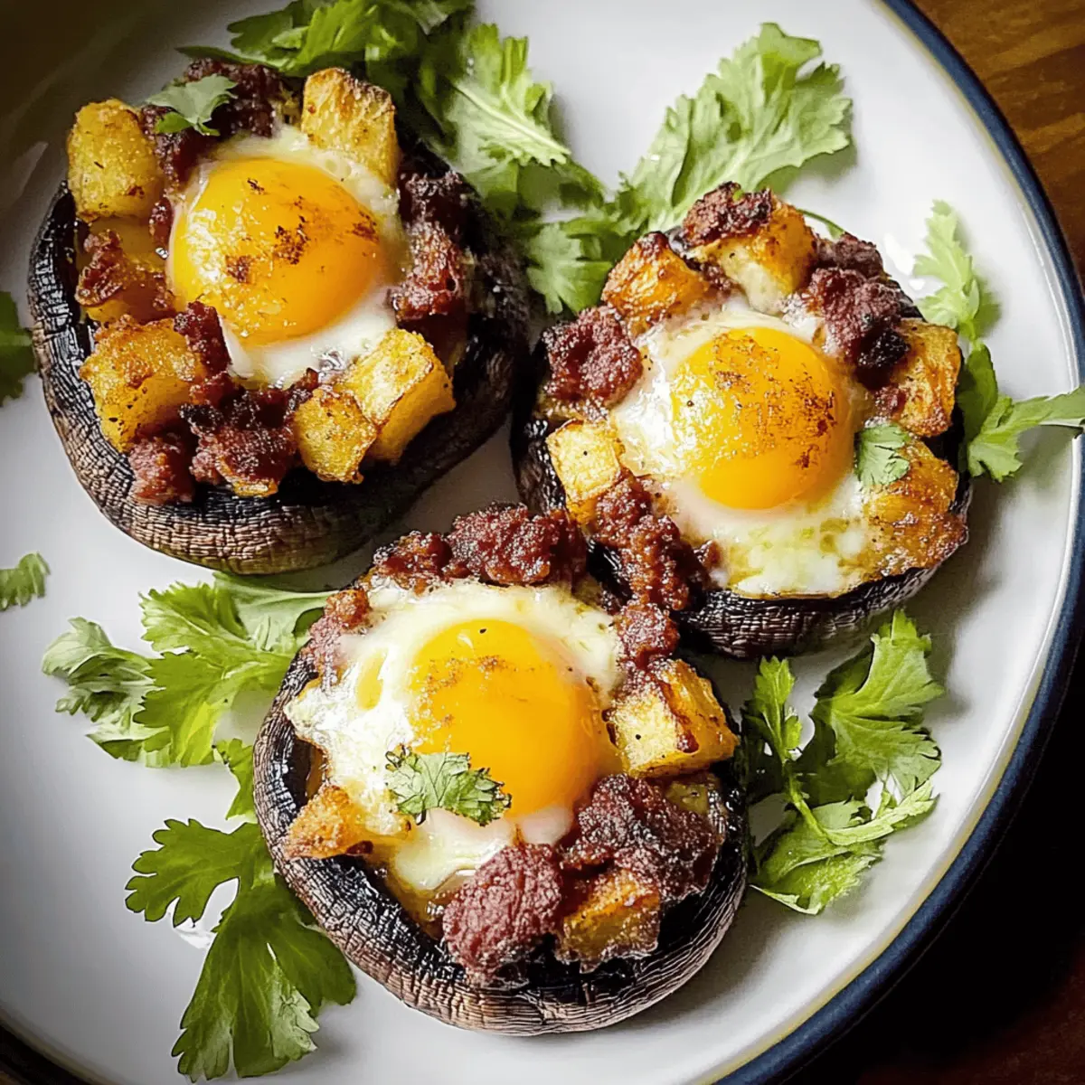 Chorizo Stuffed Breakfast Mushroom