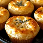 Garlic Rosemary Focaccia Muffins