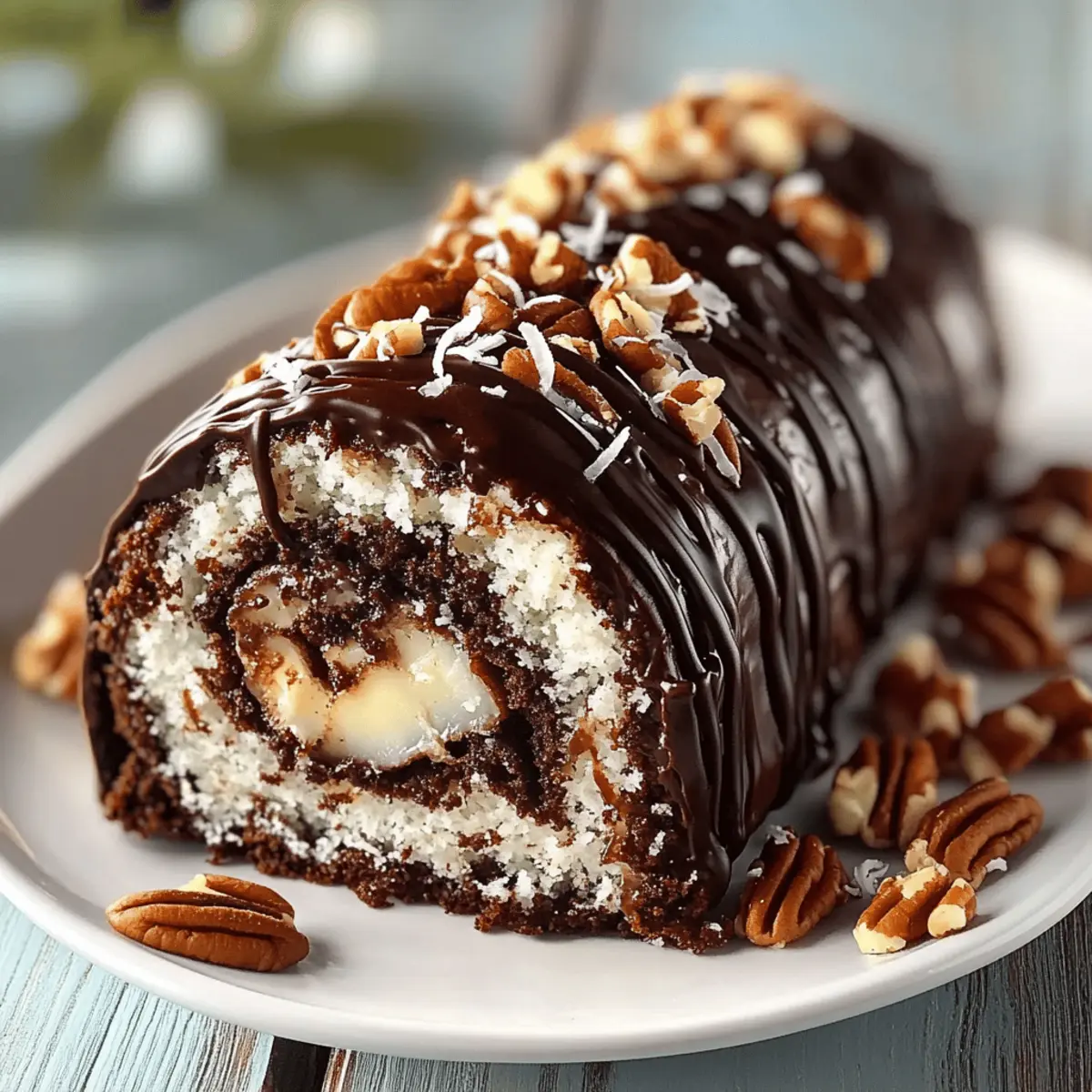 Irresistible German Chocolate Cake Roll: A Sweet Indulgence