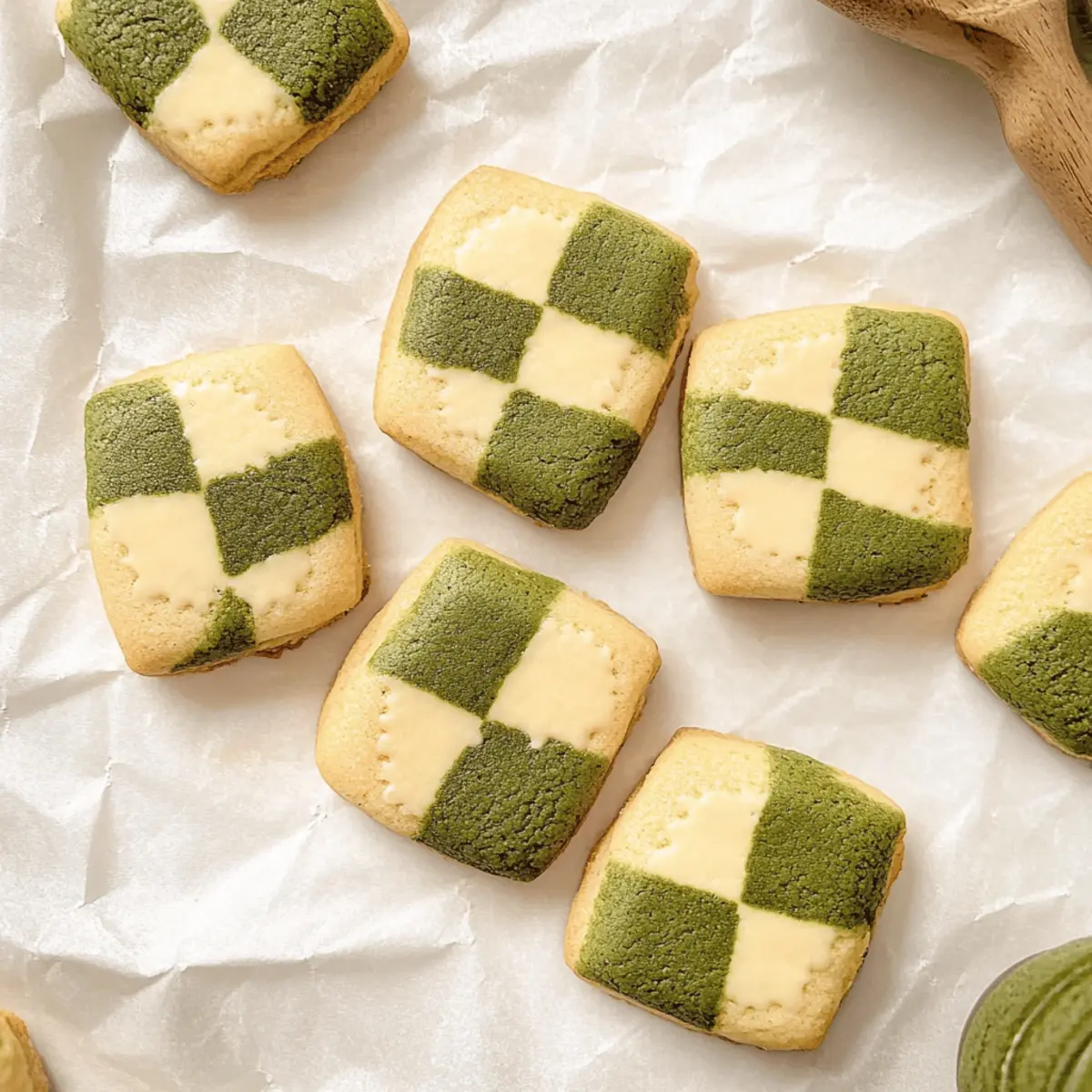 Matcha Checkerboard Cookies