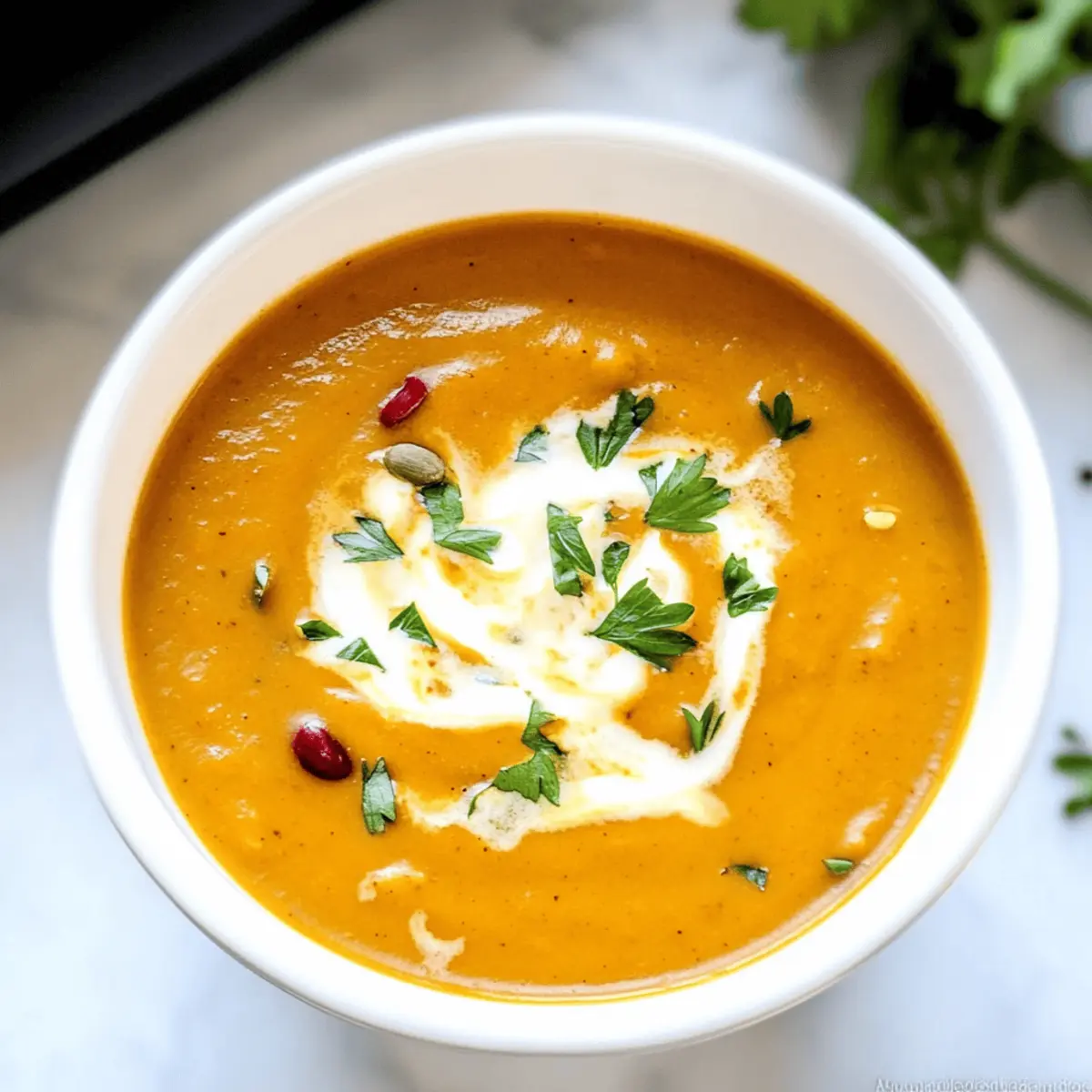 Creamy Savory Pumpkin Bisque with a Smoky Chipotle Twist