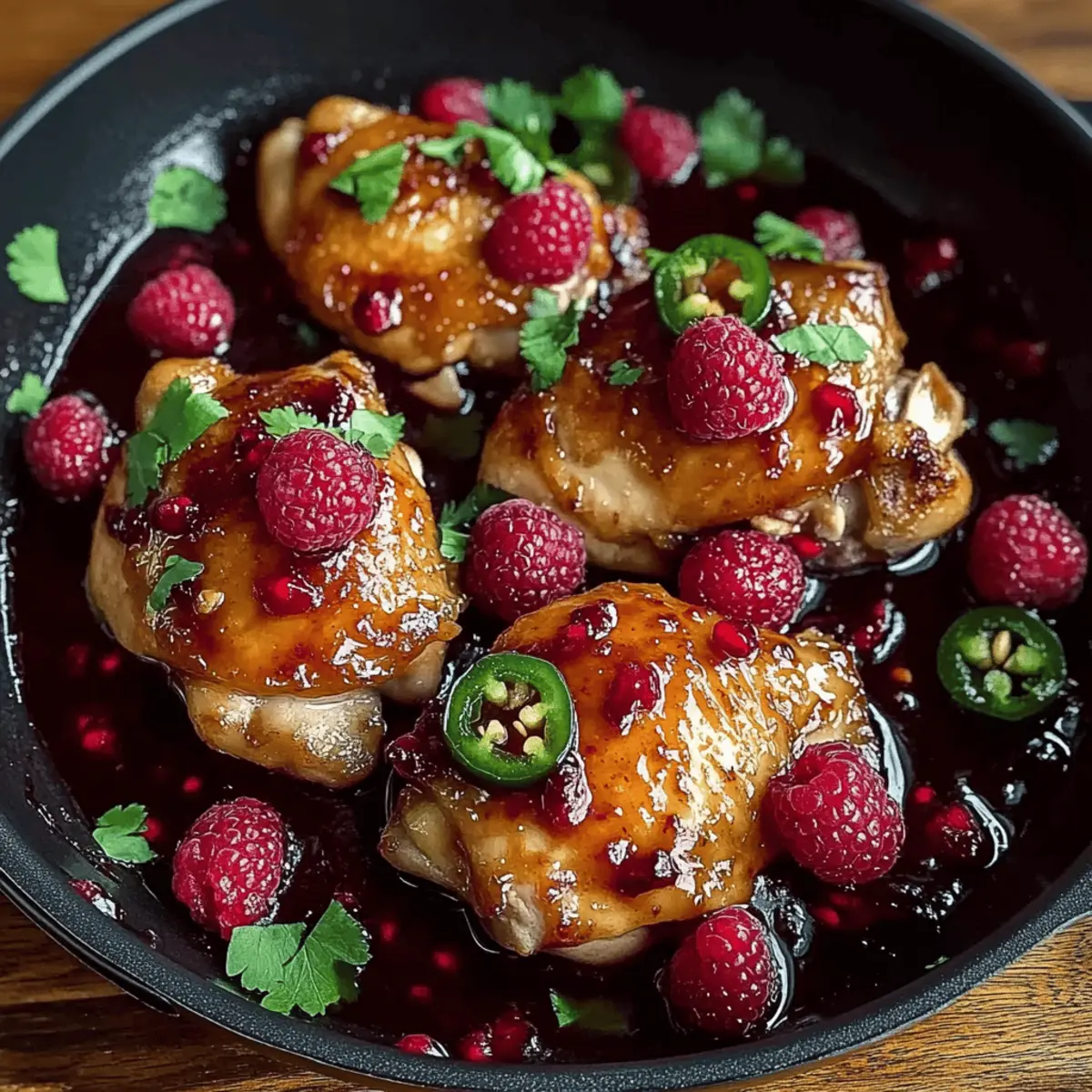 Sweet and Spicy Jalapeno Raspberry Chicken in 25 Minutes