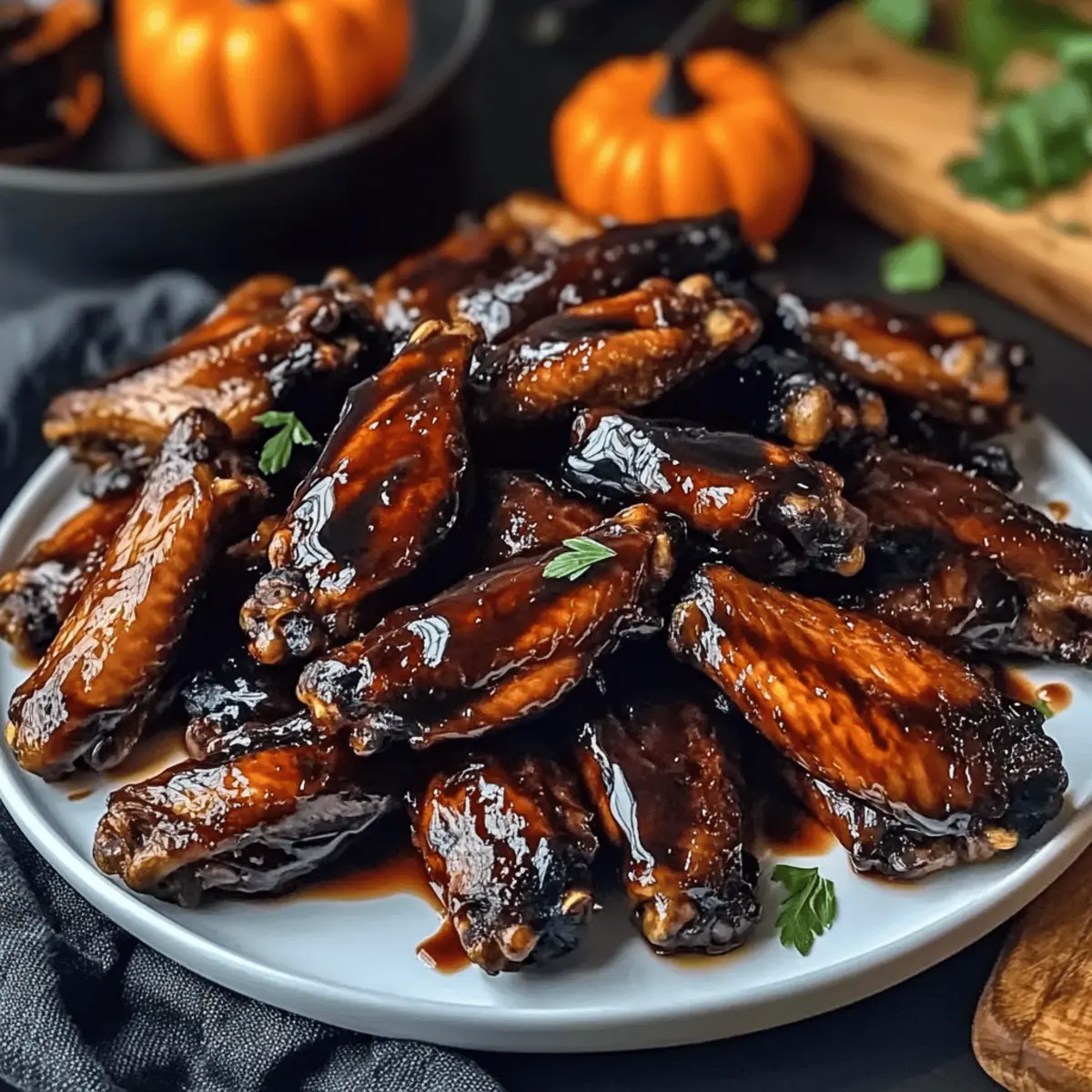 Spooky Bat Wings: Crispy Balsamic Treats for Halloween Fun