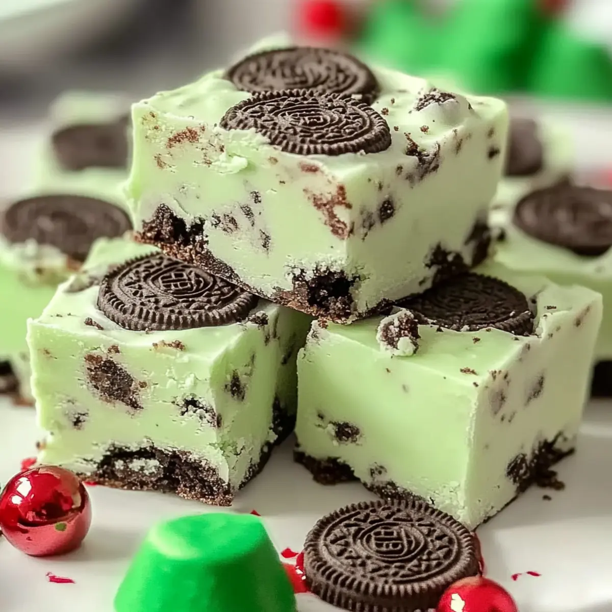 Indulge in Creamy Christmas Mint Oreo Fudge Delight