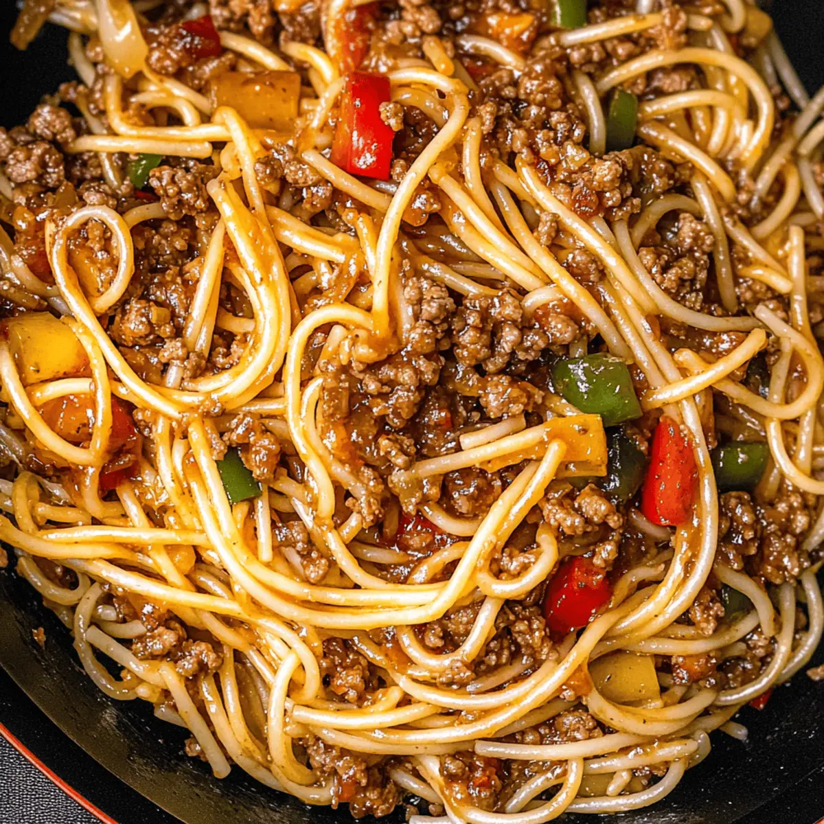 Savory Angel Hair Pasta with Chinese Beef Sauce in 15 Minutes