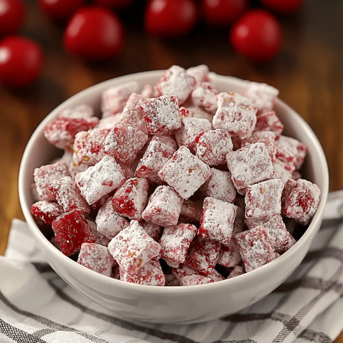 Irresistible Cherry Cheesecake Puppy Chow for Sweet Snacking