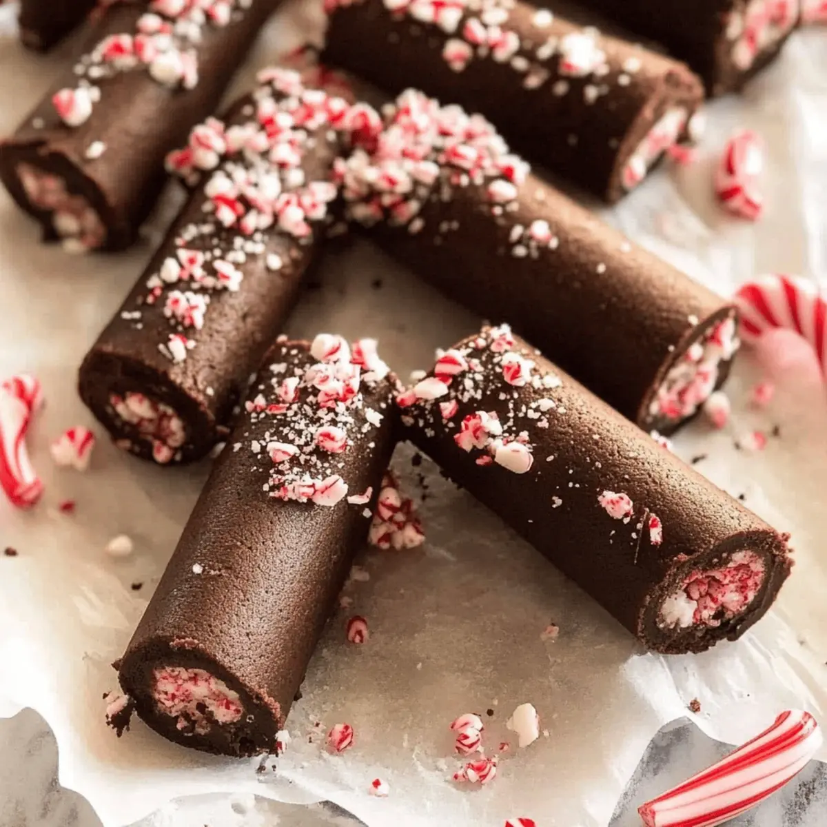 Peppermint Chocolate Roll Cookies