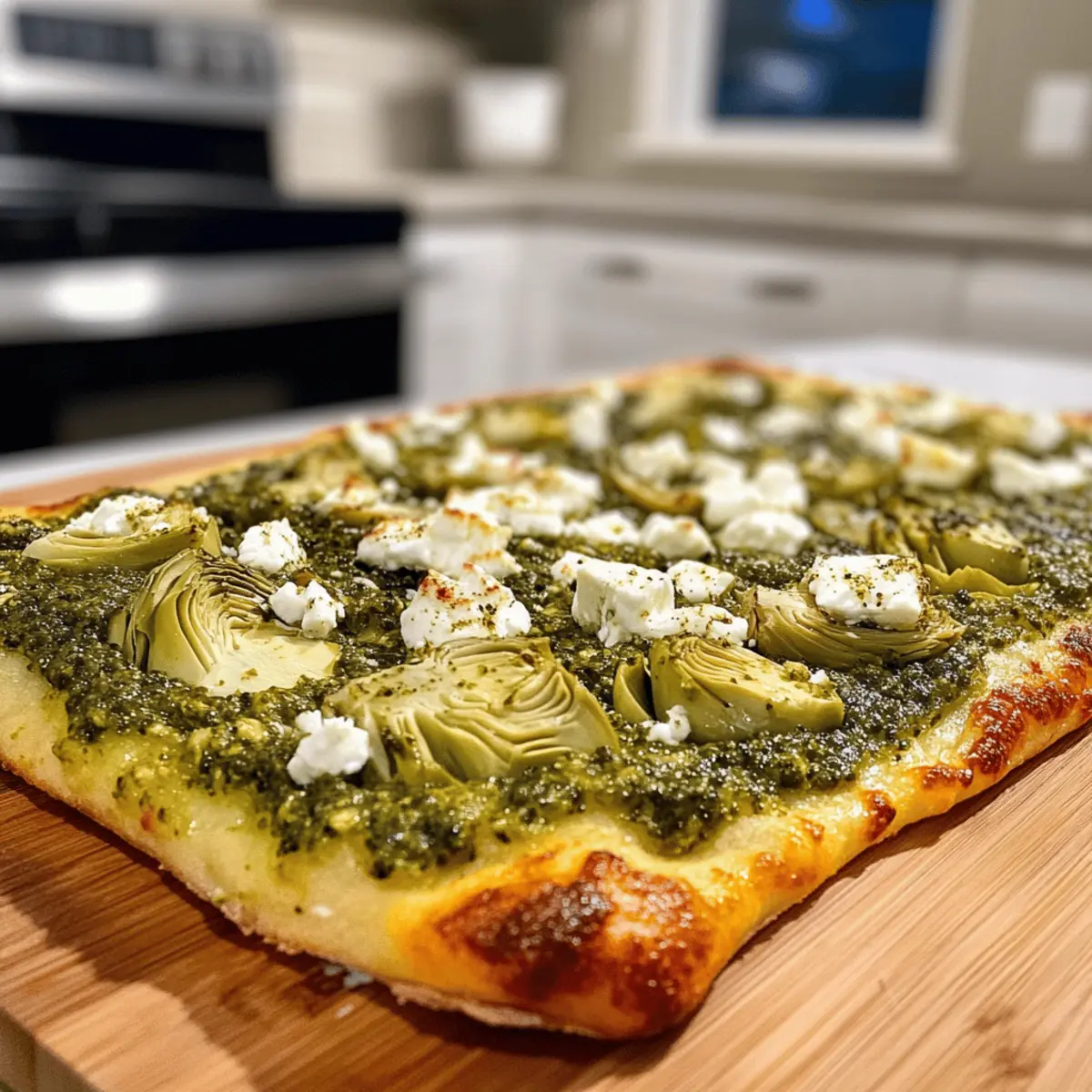 Savory Pesto Feta Artichoke Pizza You’ll Love at Home