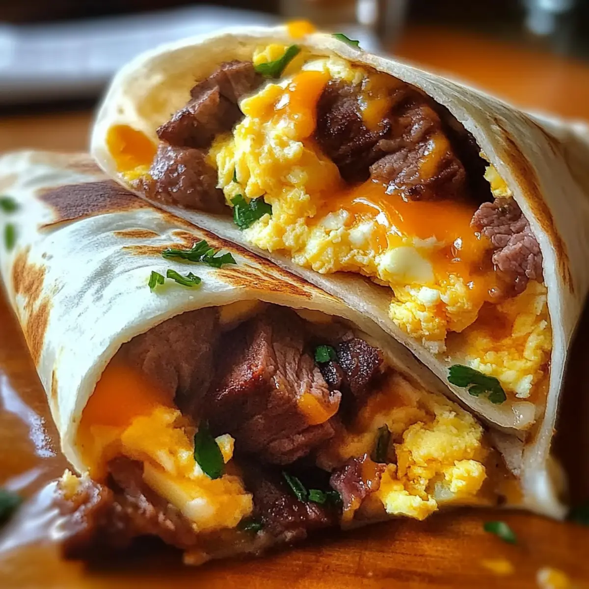 Savory Steak and Egg Breakfast Burrito for a Cozy Morning